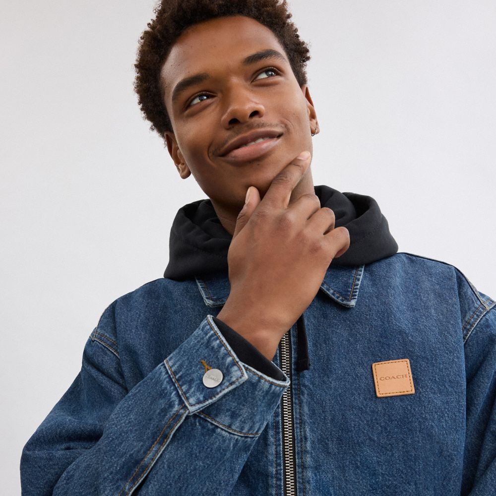 公式】COACH – コーチ | デニム ジップ フロント ジャケット
