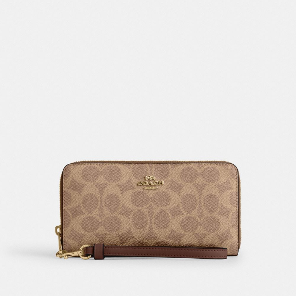COACH® LV | Long Zip Around Wallet In Signature Canvas
