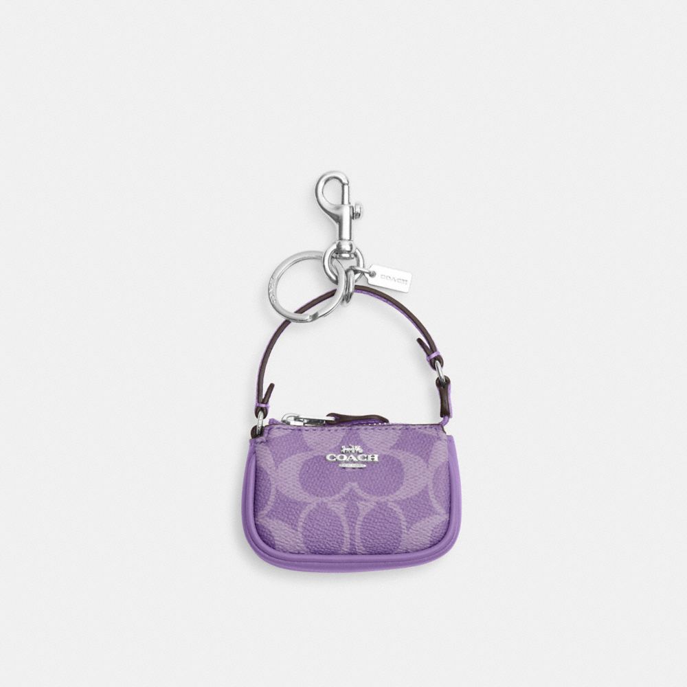 COACH® Outlet | Mini Court Backpack Bag Charm In Signature Canvas
