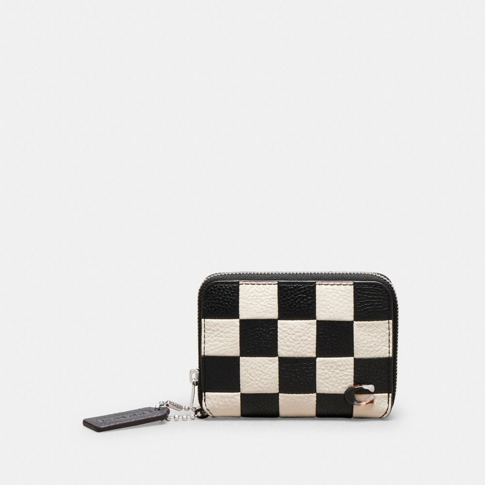 Zip Around Wallet In Checkerboard Upcrafted Leather | Coachtopia ™