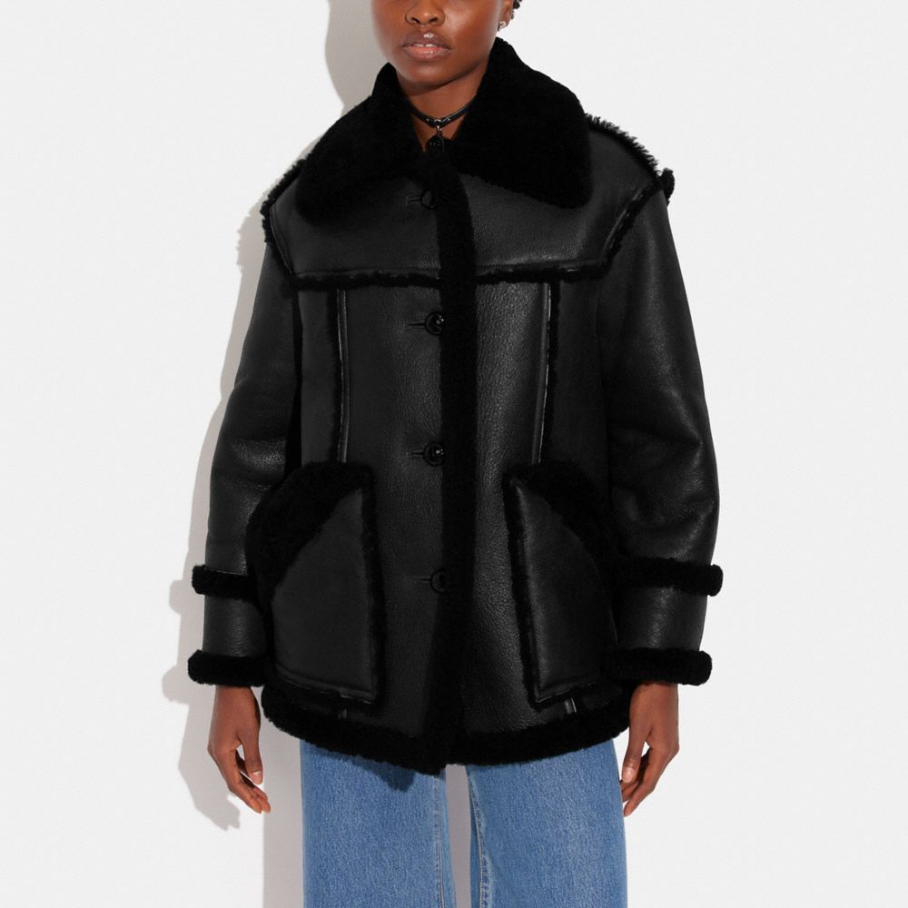 公式】COACH – コーチ | ステートメント シアリング ジャケット