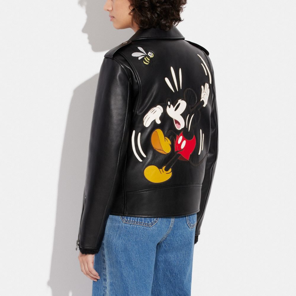 COACH® | Disney X Coach Shrunken Biker Jacket