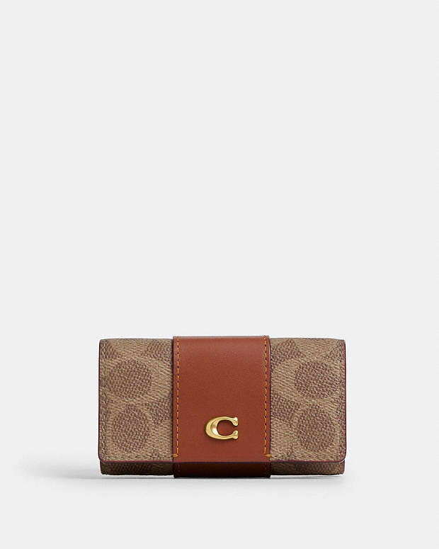 公式】COACH – コーチ | 6 リング キー ケース・シグネチャー キャンバス