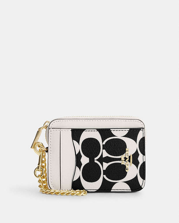 公式】コーチアウトレット | ジップ カード ケース・シグネチャー