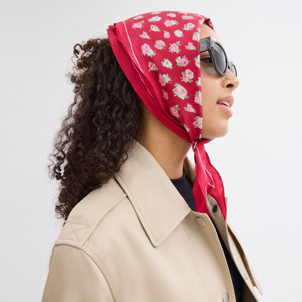 公式】コーチアウトレット | ティー ローズ プリント シルク