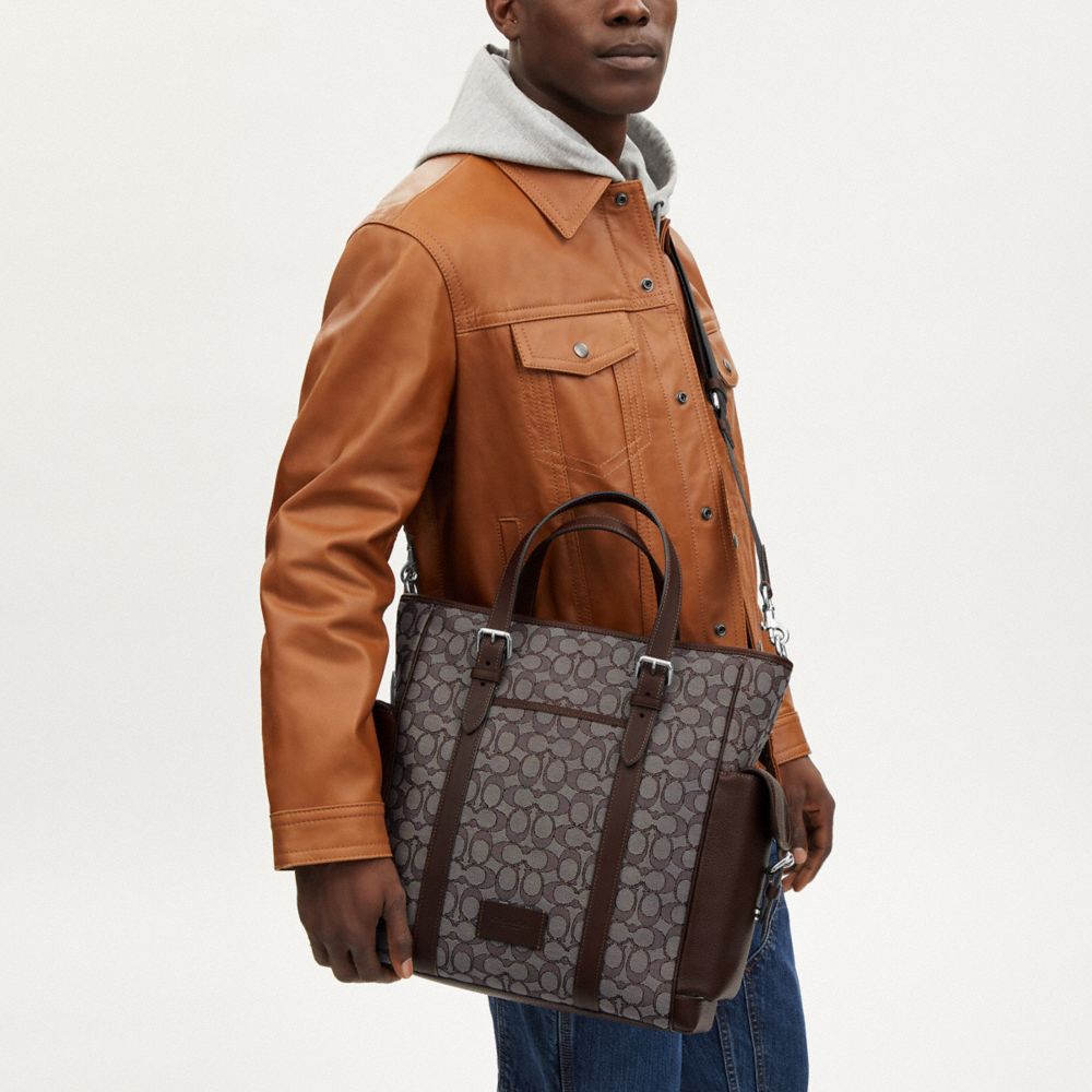 公式】コーチアウトレット | スプリント トート・シグネチャー ジャカード