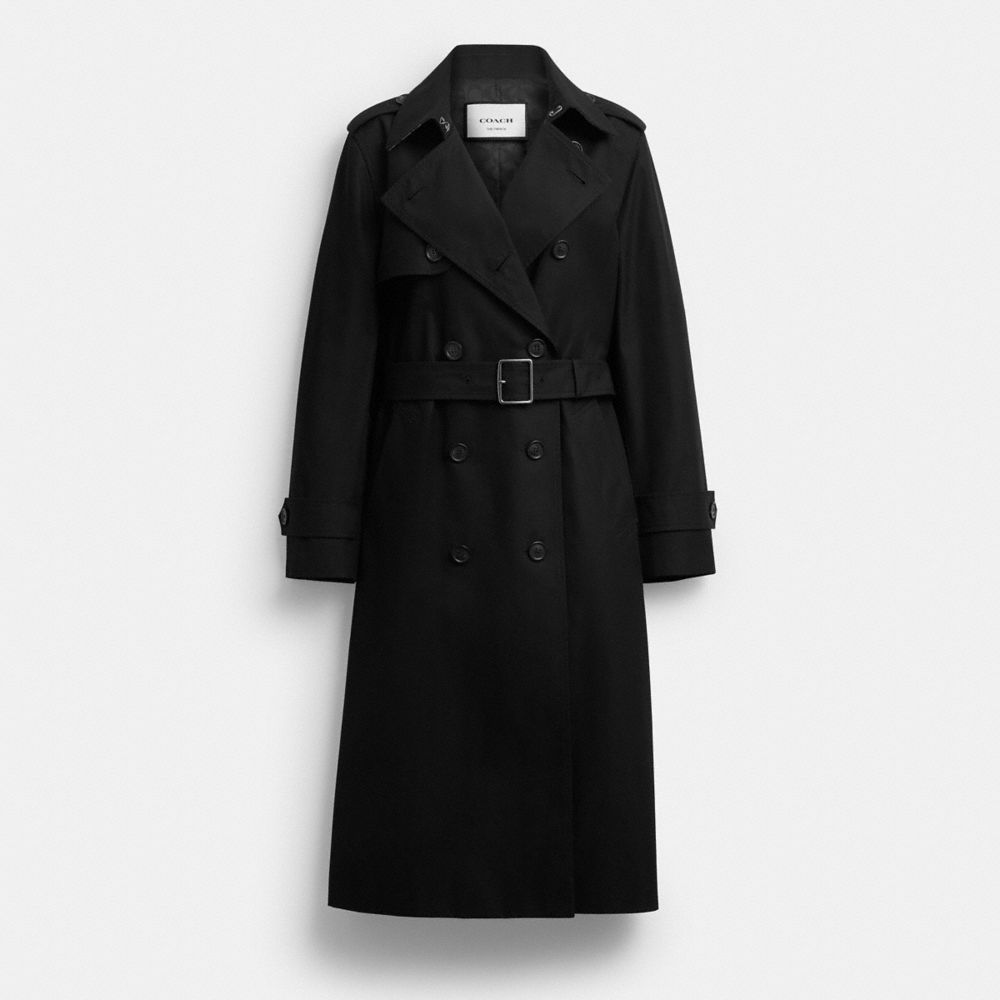 COACH コーチ トレンチコート ロング 比翼仕立て 大きいサイズ メンズ
