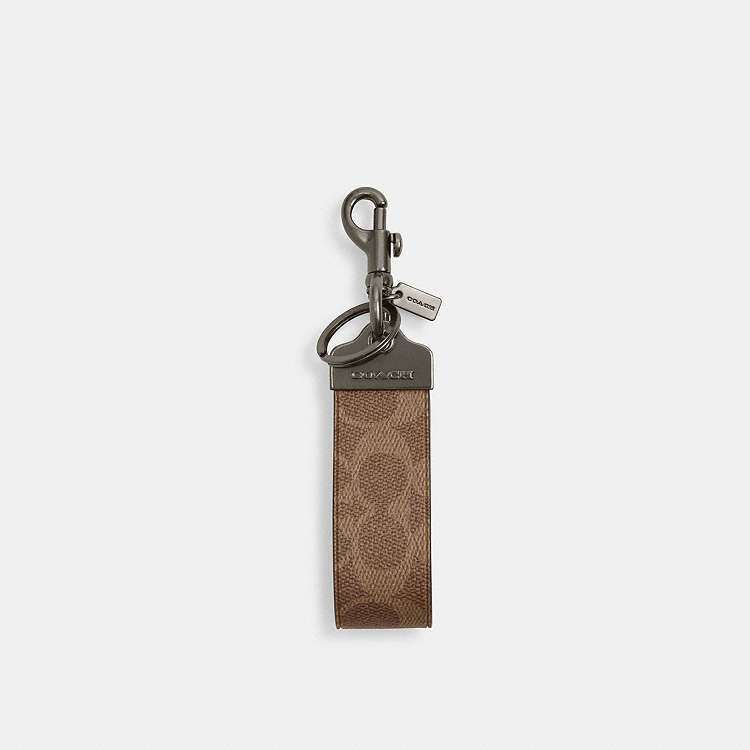 COACH® Outlet | Loop Key Fob In Signature Canvas