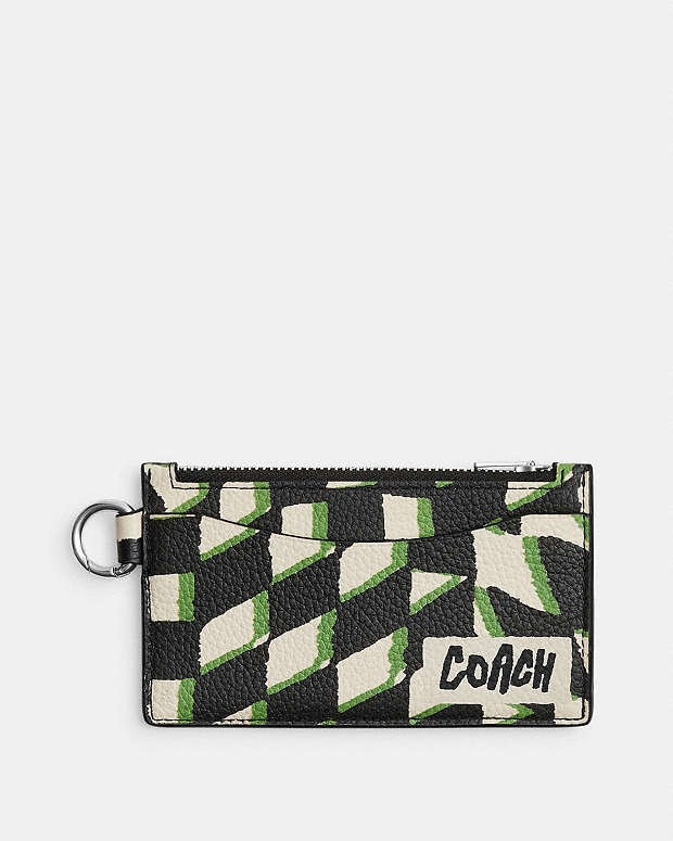 公式】COACH – コーチ | ジップ カード ケース・ジオ チェック プリント