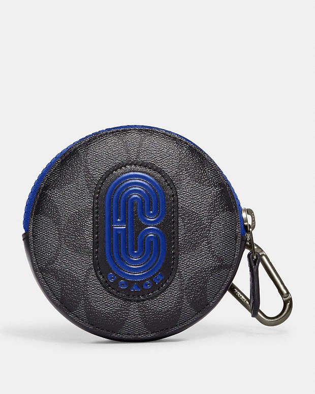 公式】コーチアウトレット | ラウンド コイン ケース・シグネチャー