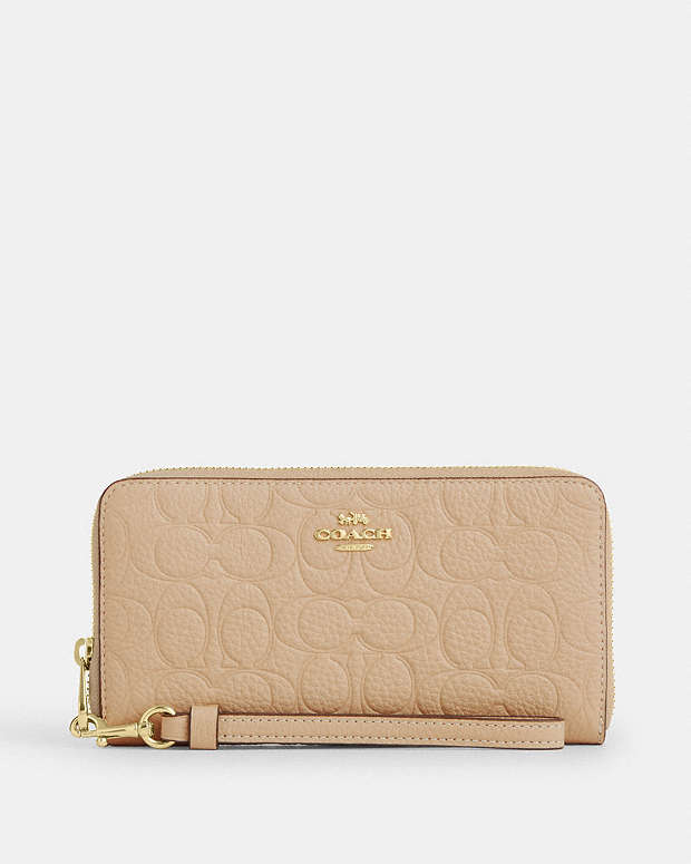 COACH® PT | Long Zip Around Wallet In Signature Leather