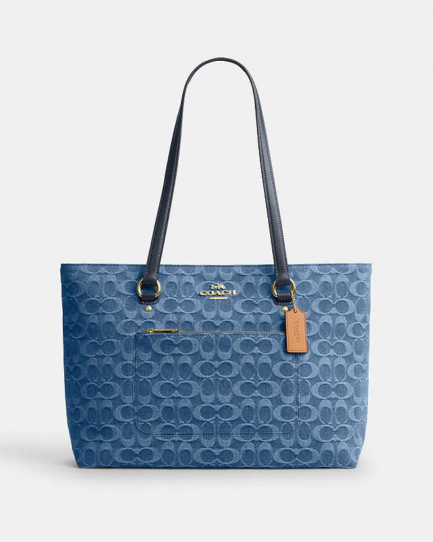 COACH® PL | Station Tote Bag In Signature Denim