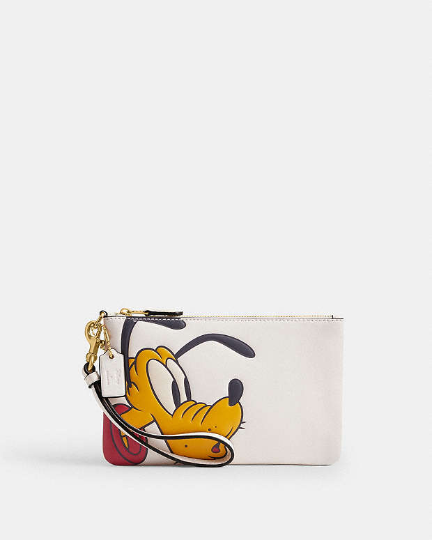 COACH® | Disney X Coach Essential Small Wristlet With Pluto