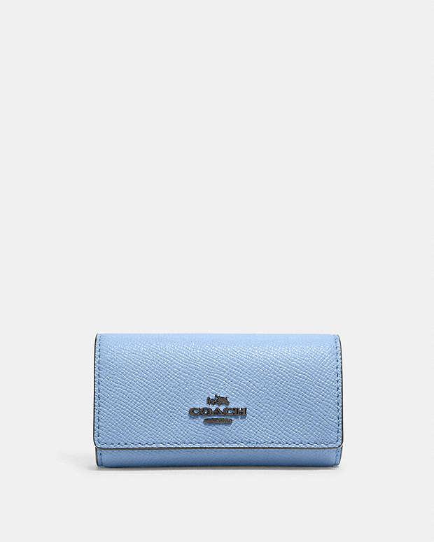 公式】COACH – コーチ | 6 リング キー ケース クロスグレイン レザー
