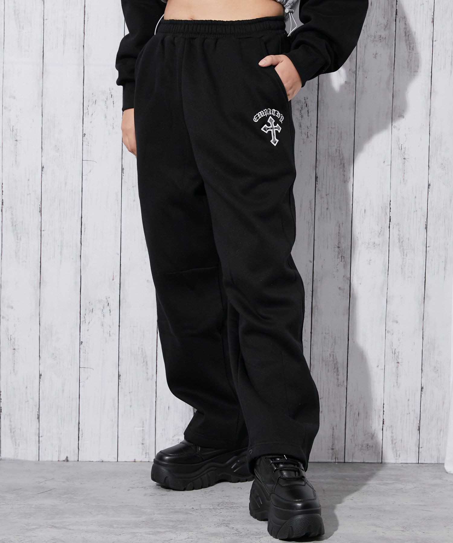 クロスロゴ×リラックスシルエット》裏起毛セットアップ対応