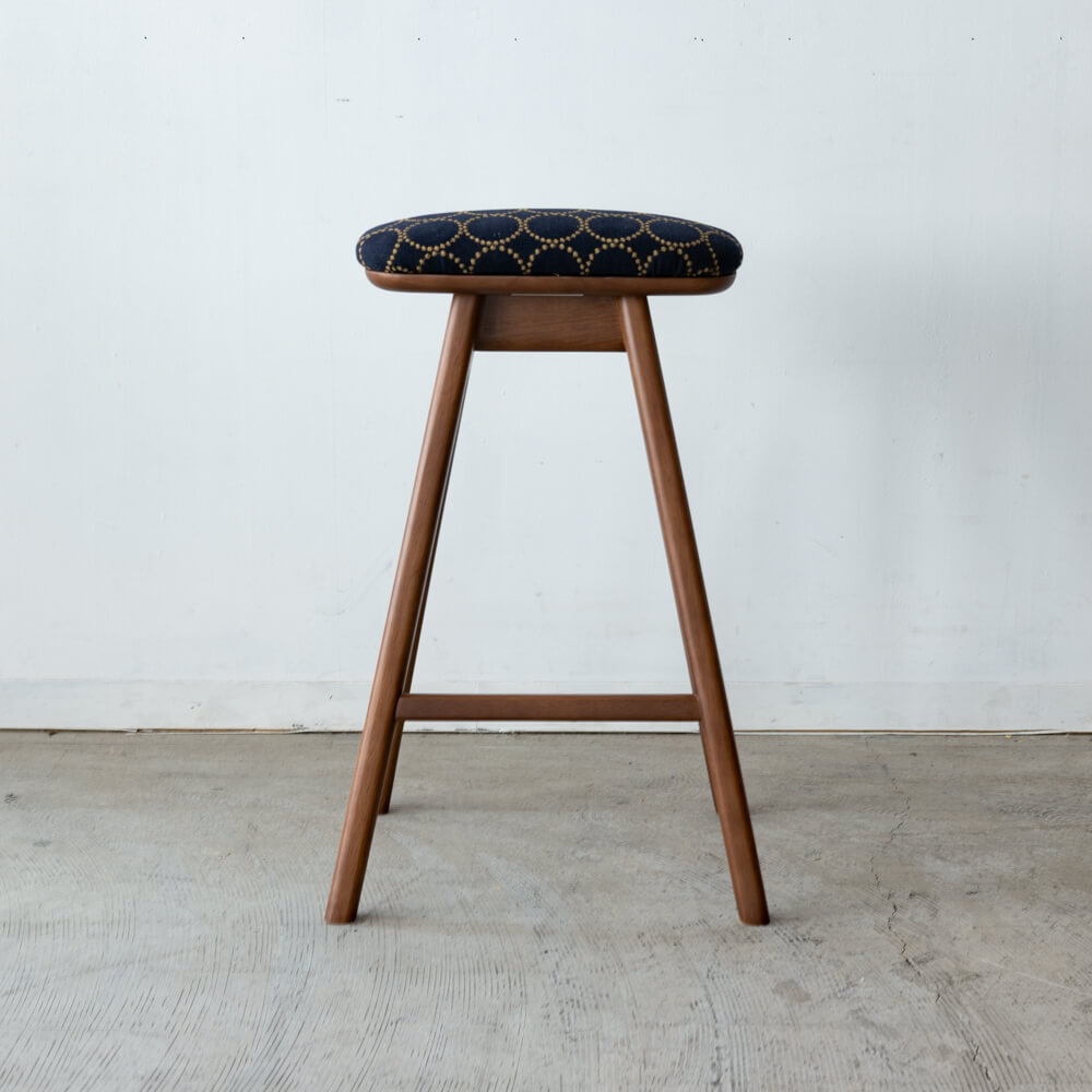 送料込】キッチンスツール(H630)＋張地ミナペルホネン tambourine