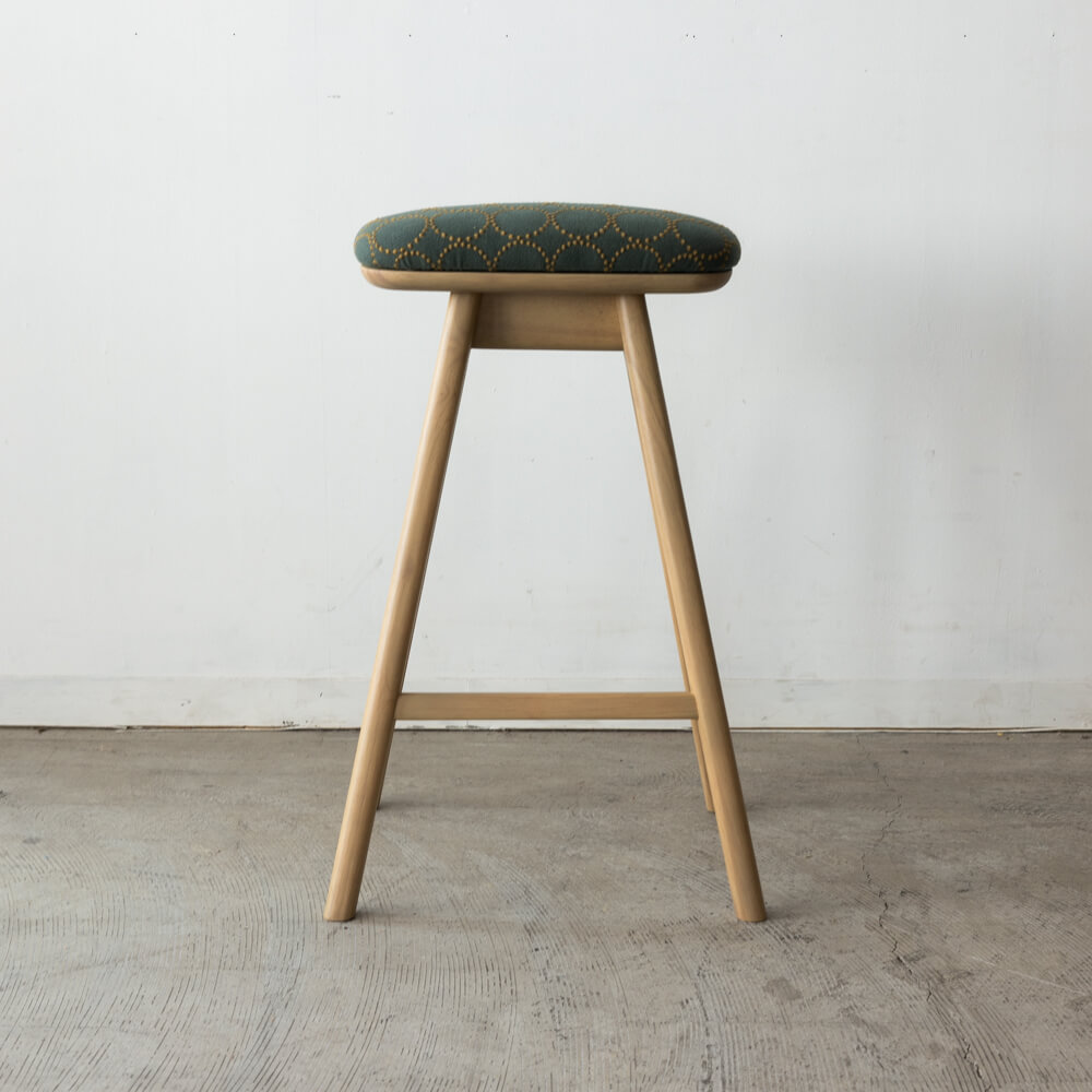 送料込】キッチンスツール(H630)＋張地ミナペルホネン tambourine