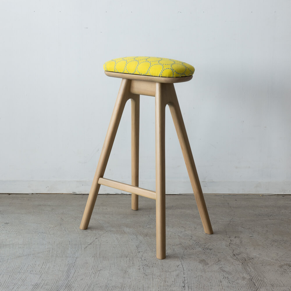 送料込】キッチンスツール(H630)＋張地ミナペルホネン tambourine