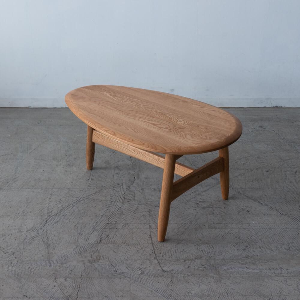 現品SALE］B品 85 エッグ リビングテーブル TORI オーク/ ライト