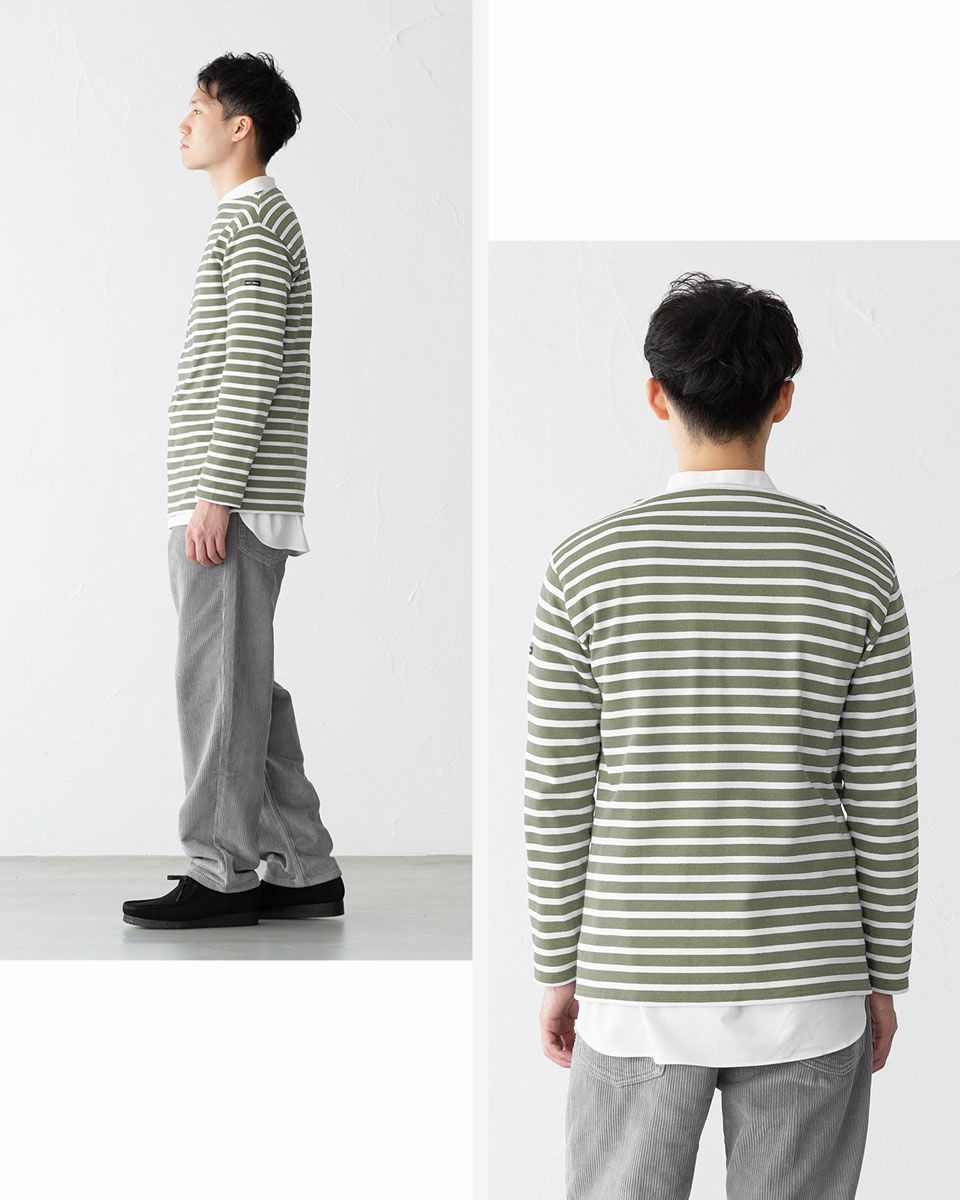 セントジェームス ウエッソン 寒色ボーダー SAINTJAMES OUESSANT