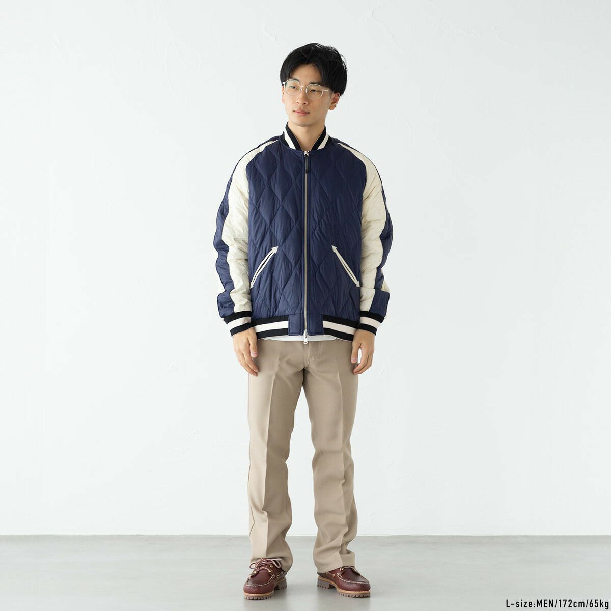 タイオン リバーシブル スカジャン ダウン ジャケット ベロア