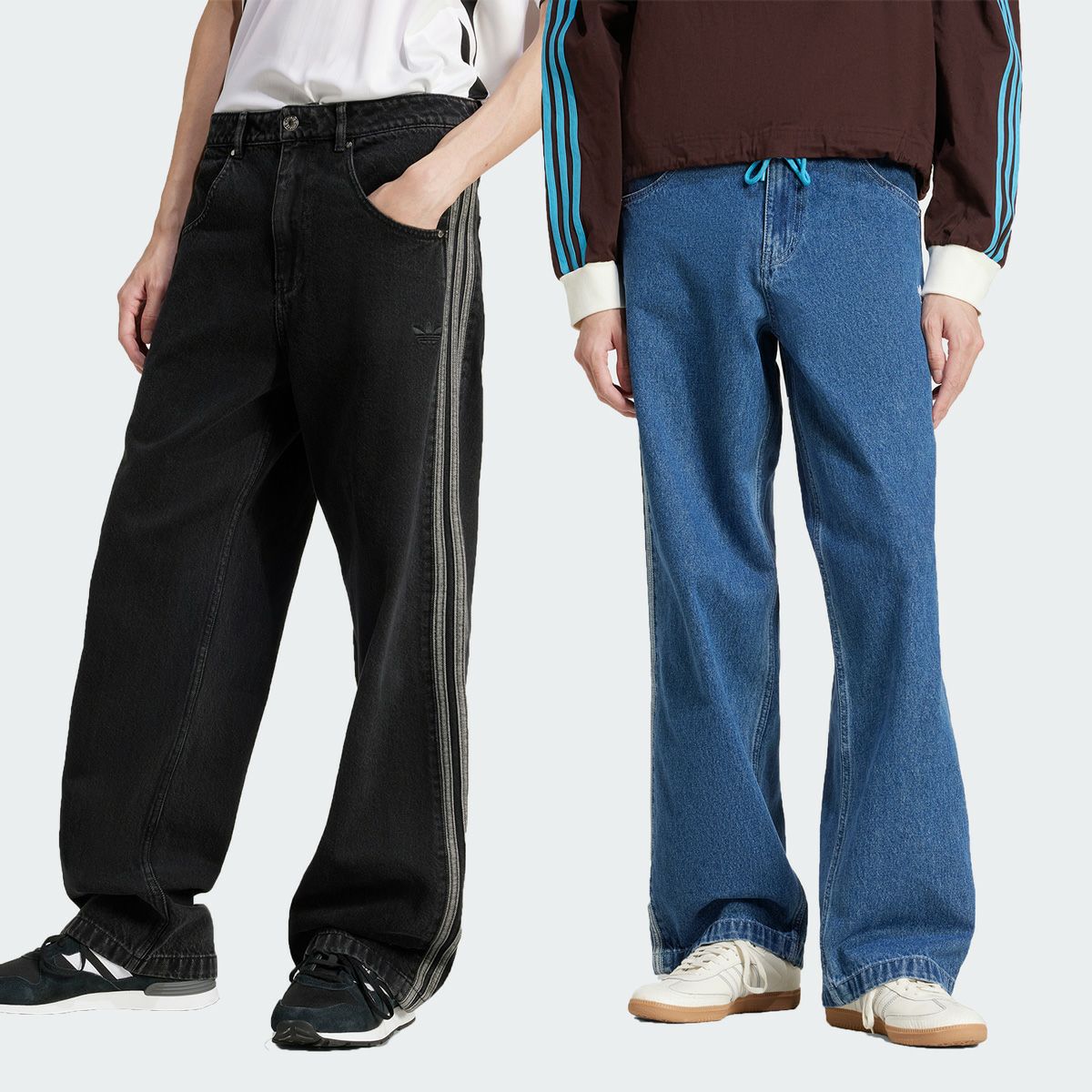 アディダス オリジナルス アディカラー デニム ファイヤーバードパンツ