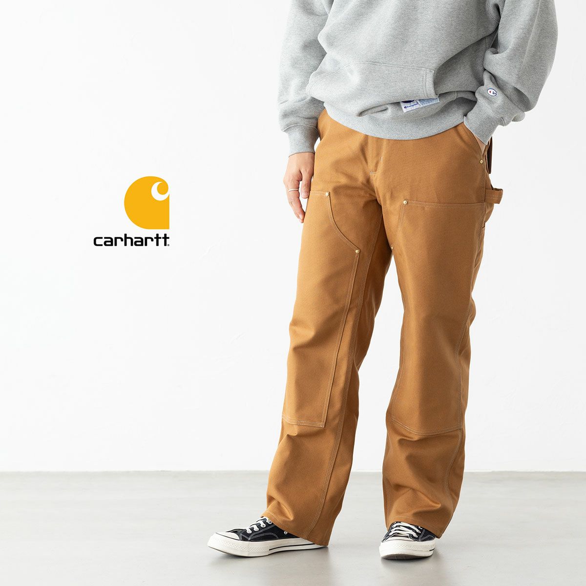 米国企画 カーハート ダブルニー ペインターパンツ 未洗い パンツ
