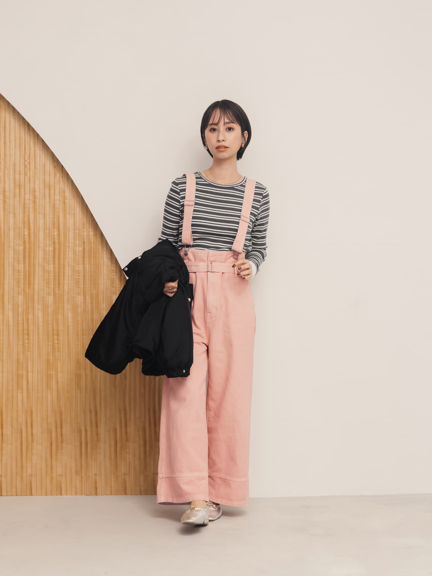 2wayハイウエストサロペットデニム | 小柄・低身長女性向け