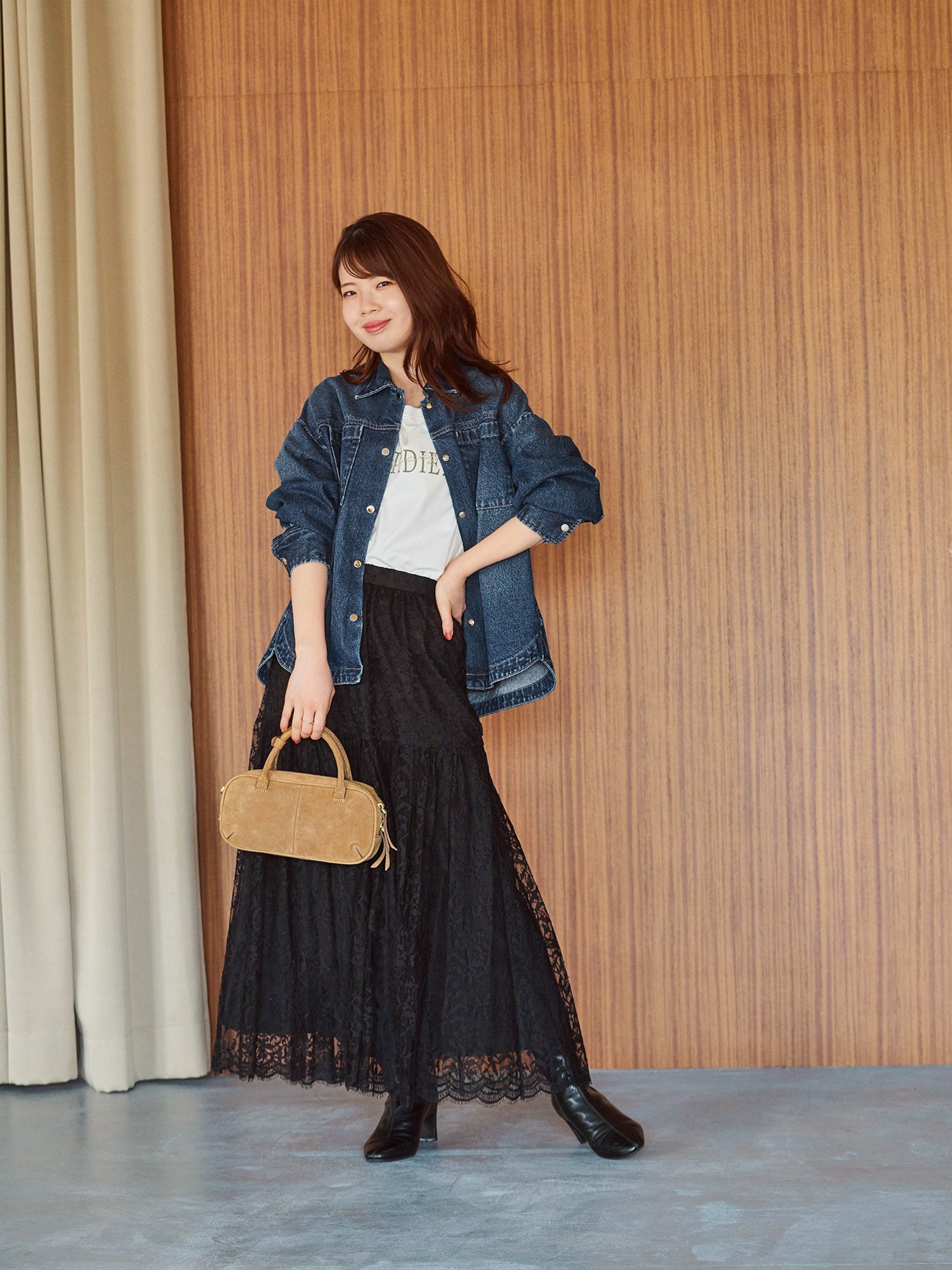 セットバックスクエアトゥショートブーツ | 小柄・低身長女性向け