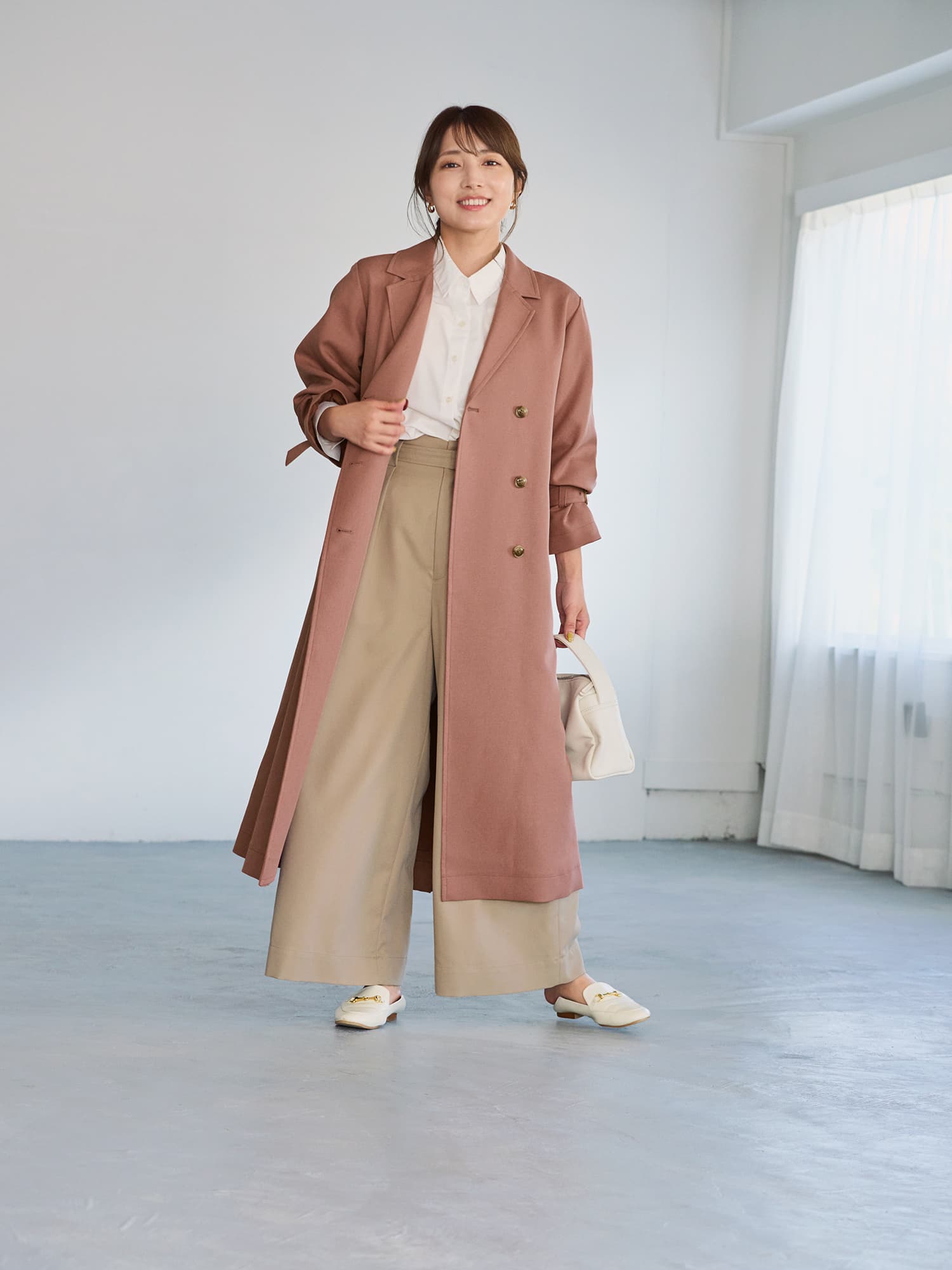 ベーシックとろみトレンチコート-short & regular | 小柄・低身長女性
