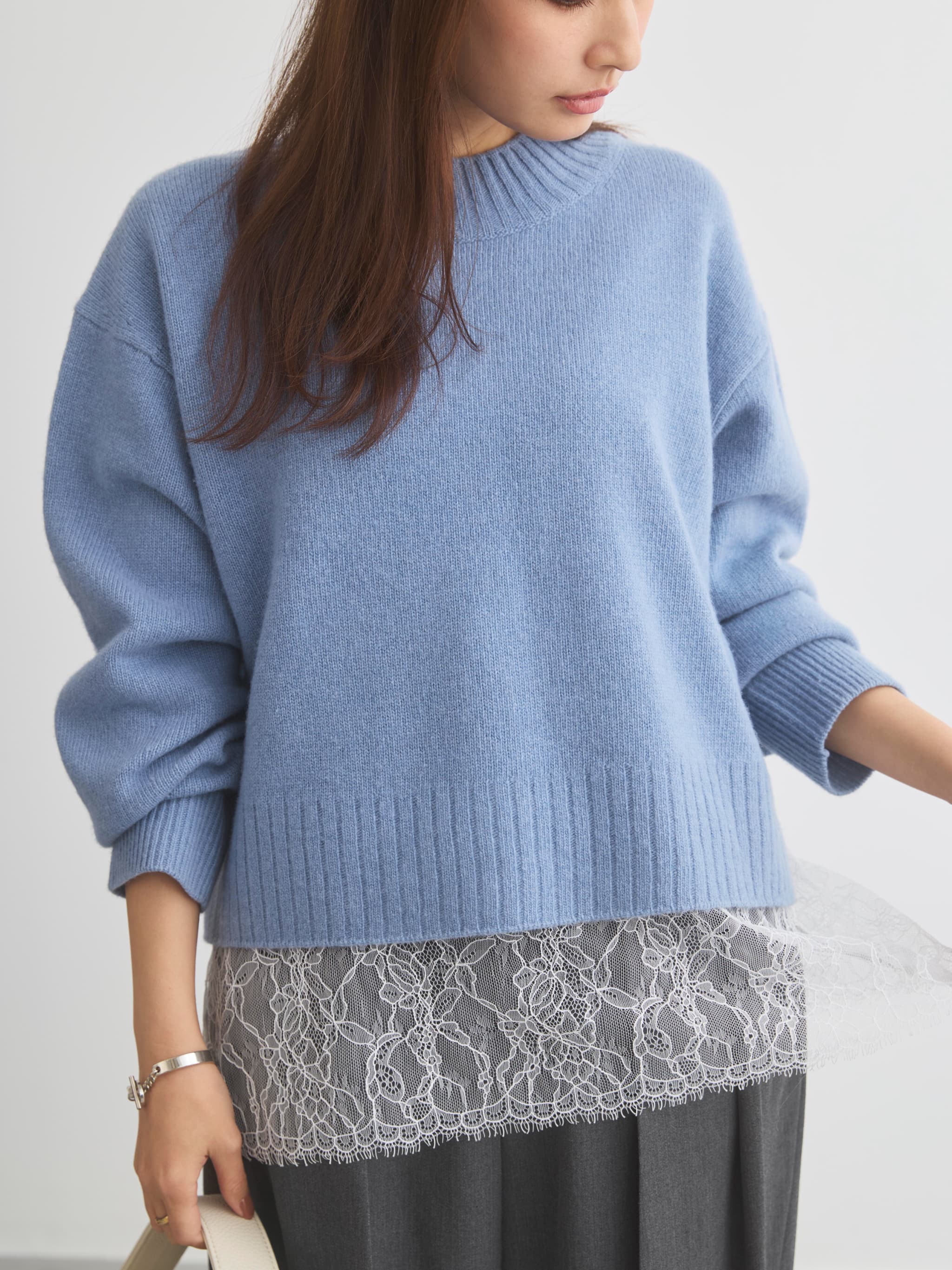 ウールカシミヤボトルネックニット | 小柄・低身長女性向け