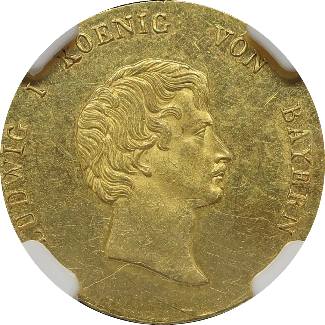 最高鑑定1枚】1830 ドイツ バイエルン ダカット金貨 ルートヴィヒ1世