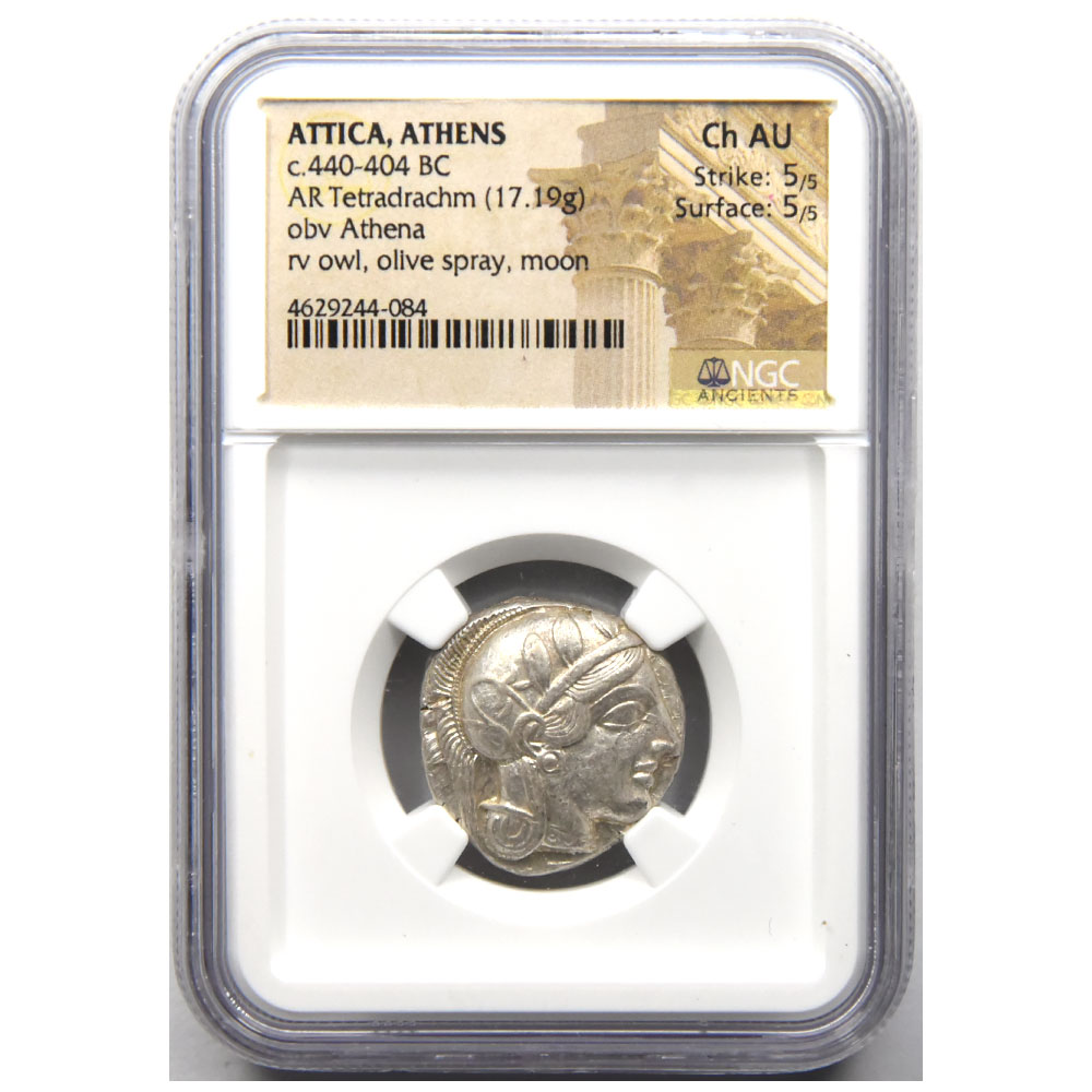 古代ギリシャ c.440-404 テトラドラクマ 銀貨 NGC Ch AU Strike: 5/5