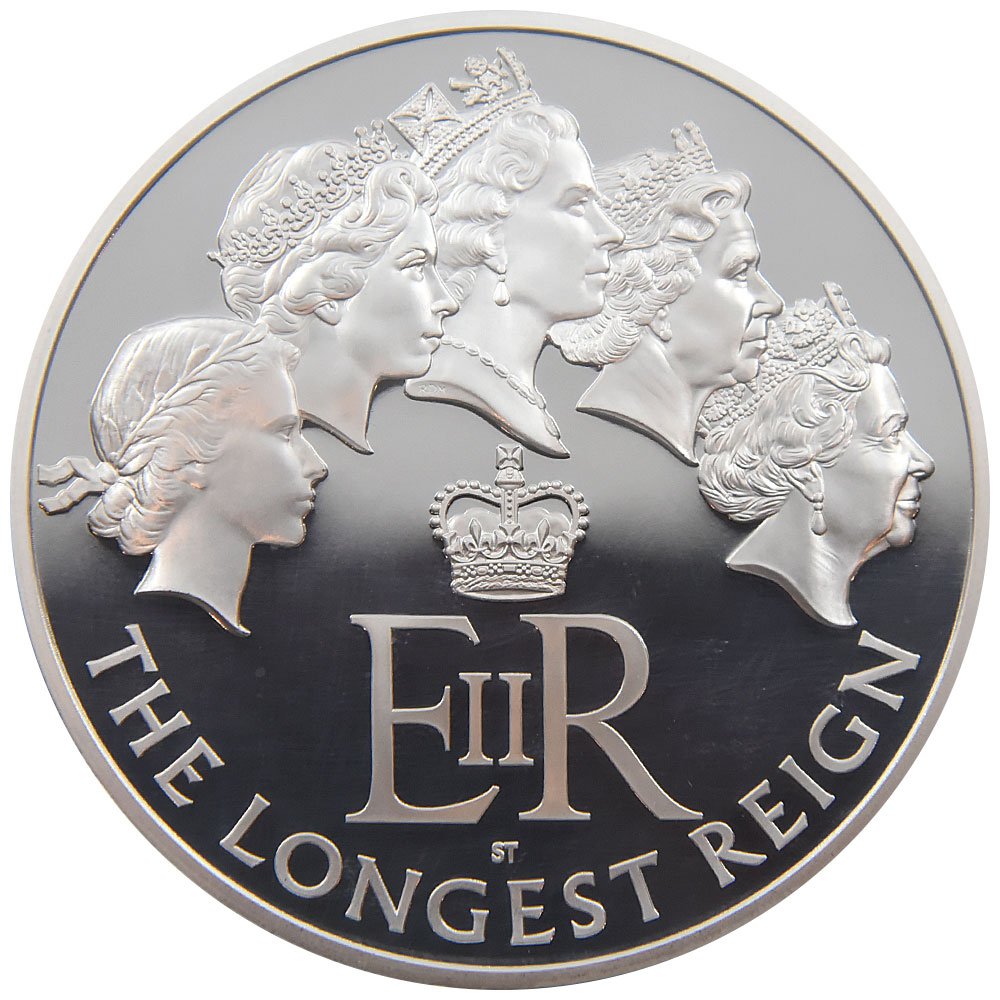 イギリス 2015 エリザベス2世 10ポンド5オンス 銀貨 NGC PF 70 ULTRA