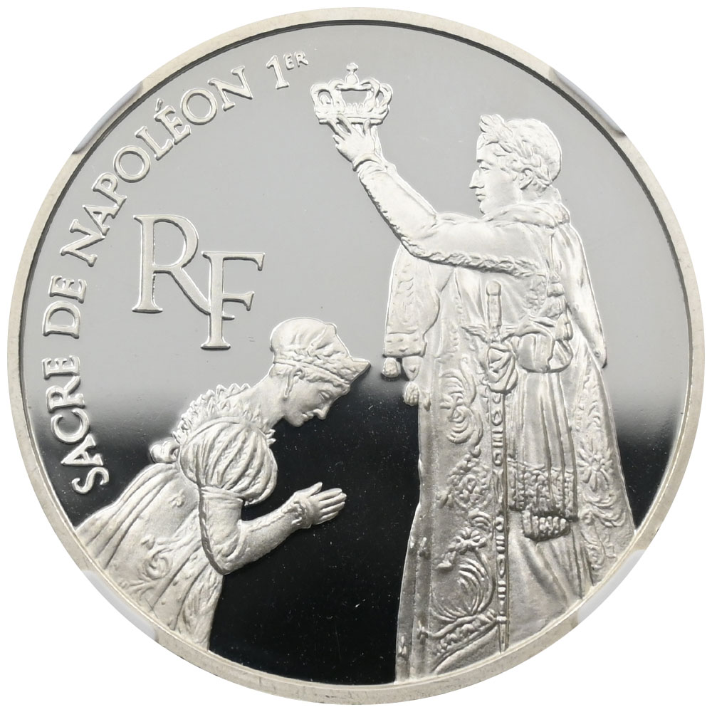 フランス 1993 エリザベス2世 100フラン 銀貨 NGC PF68UC ナポレオン