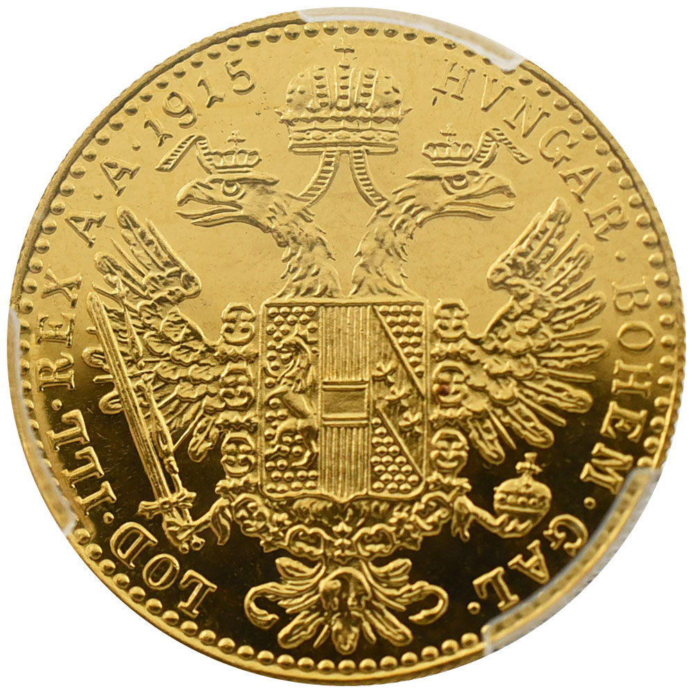 オーストリア 1915 フランツ・ヨーゼフ1世 ダカット 金貨 PCGS PR68CAM