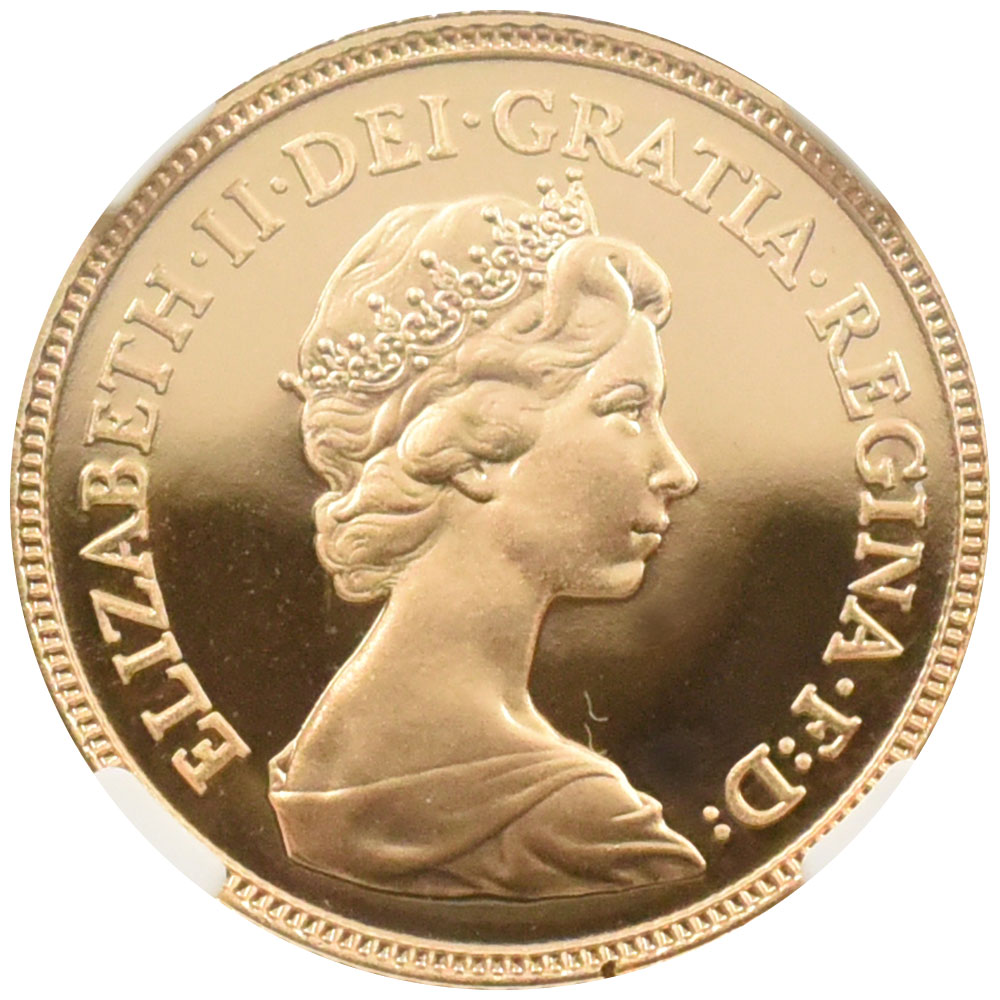 イギリス 1984 エリザベス2世 1/2ソブリン 金貨 NGC PF 70 ULTRA