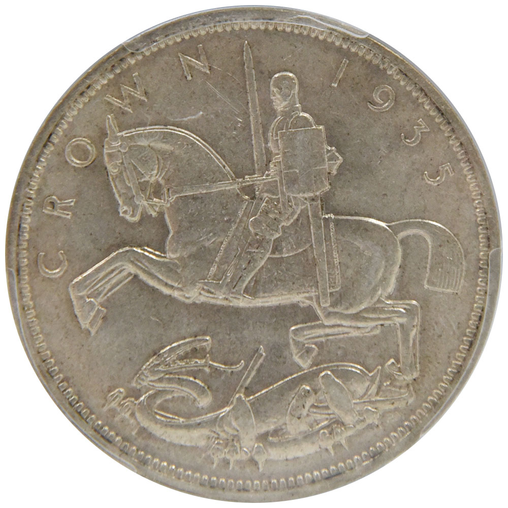 イギリス 1935 ジョージ5世 クラウン 銀貨 PCGS MS64 シルバー