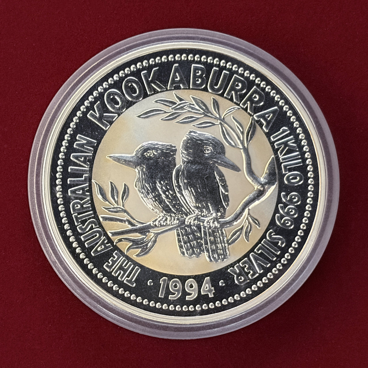 オーストラリア】ワライカワセミ 30ドル 1kg銀貨 1994［B-0000566