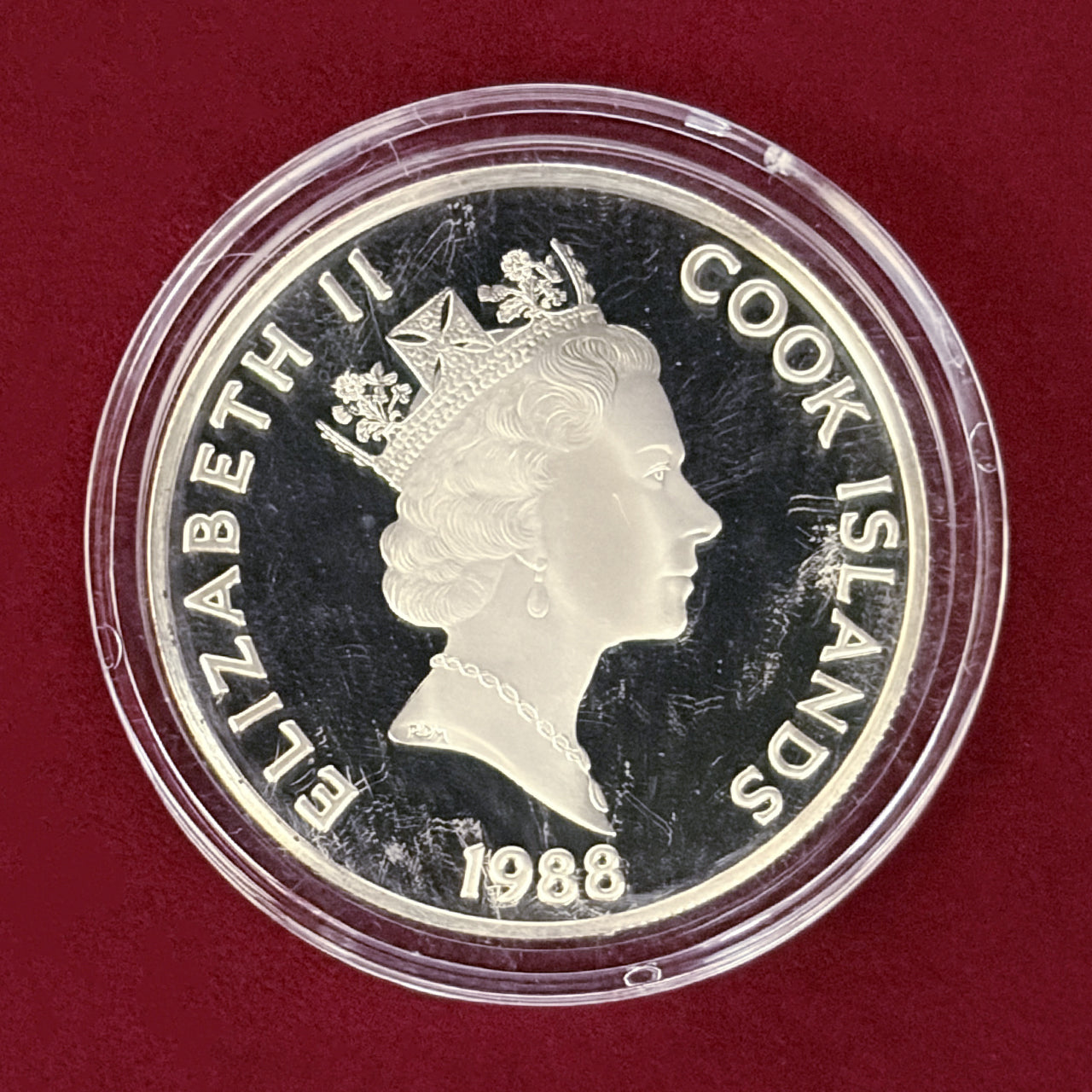 クック諸島】リチャード・イヴリン・バード 50ドル 銀貨 プルーフ 1988