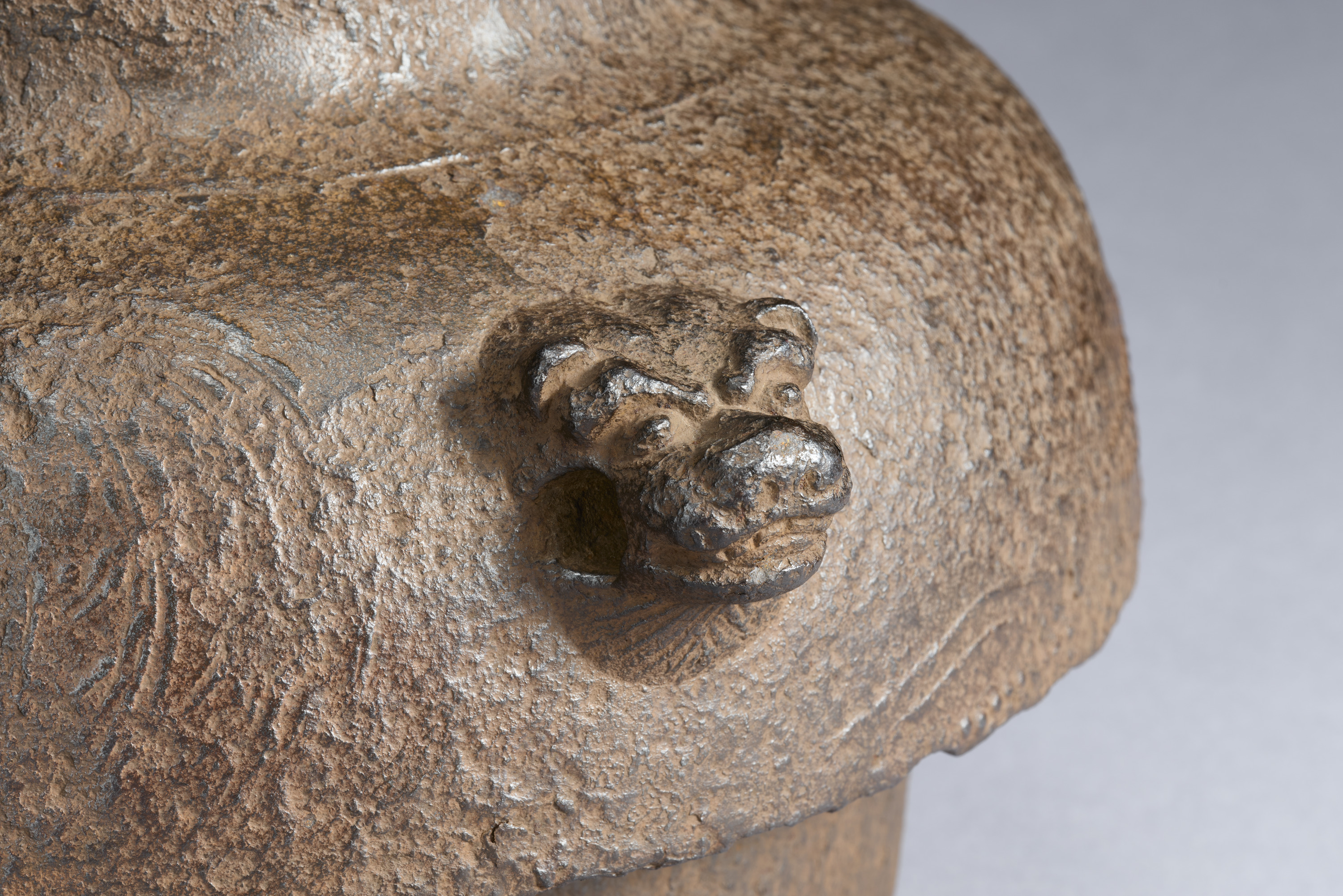 水滴 書道 高岡銅器 文福茶釜 : 古銅柿型水滴在銘文房具旧家蔵出(