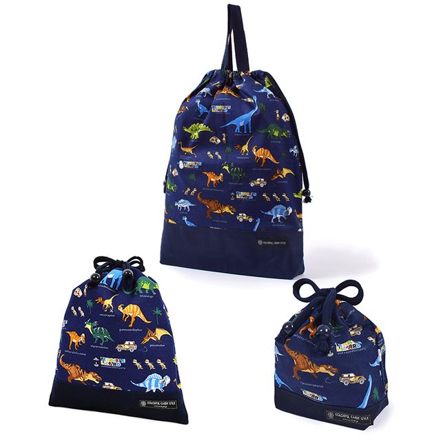 送料無料 入園入学シリーズ 巾着3点セット（体操服袋・給食袋・コップ