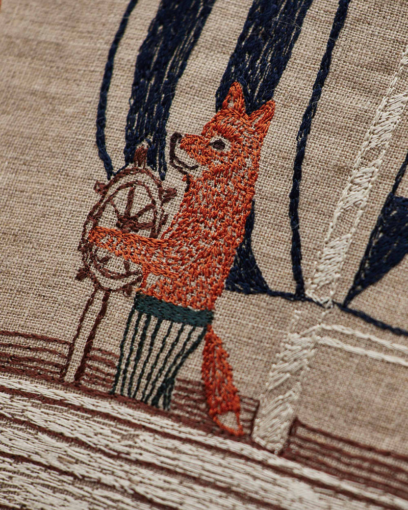 Sailing Foxes Pillow | Coral & Tusk