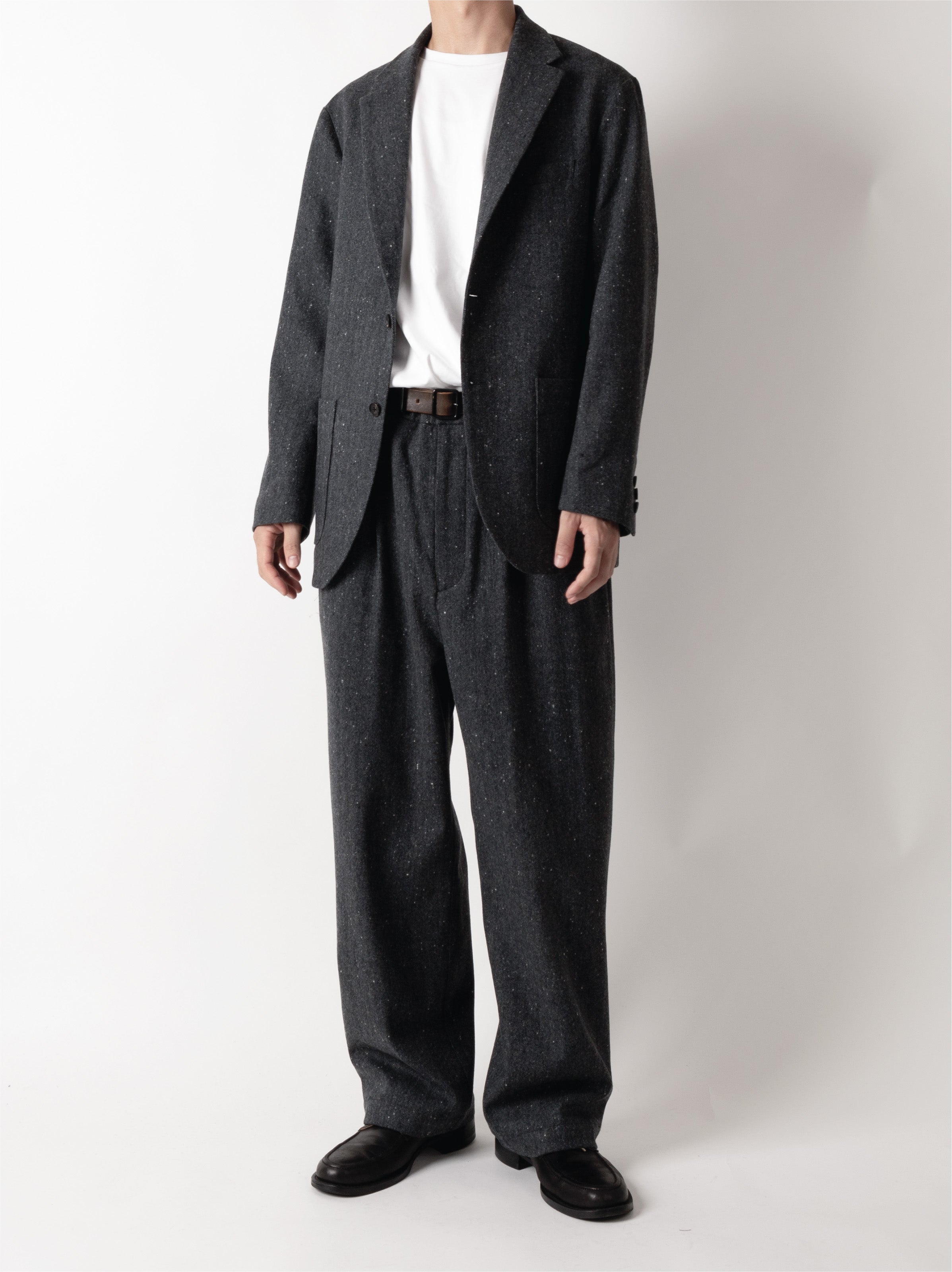 Cornier ウールカシミヤ ワイドスラックス Cornier ウールカシミヤ