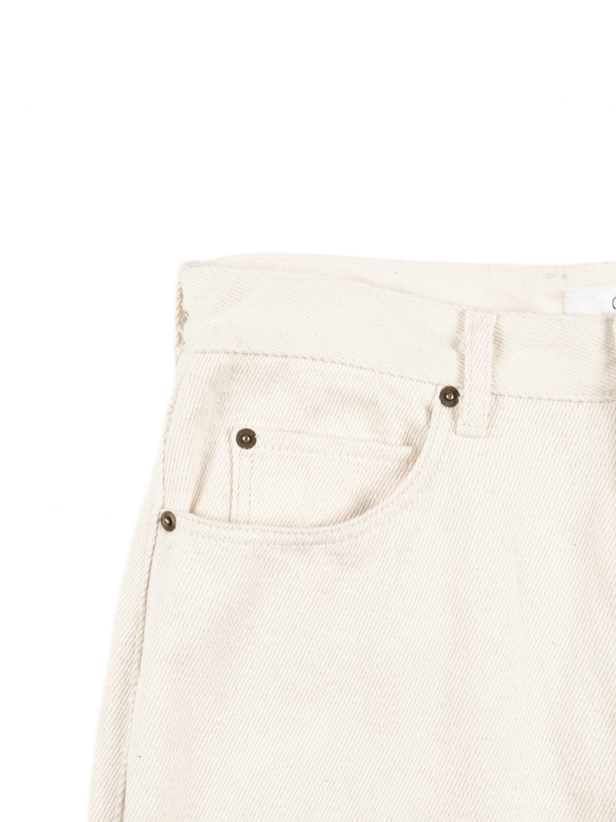 SILK NEP DENIM PANTS｜WHITE – Cornier