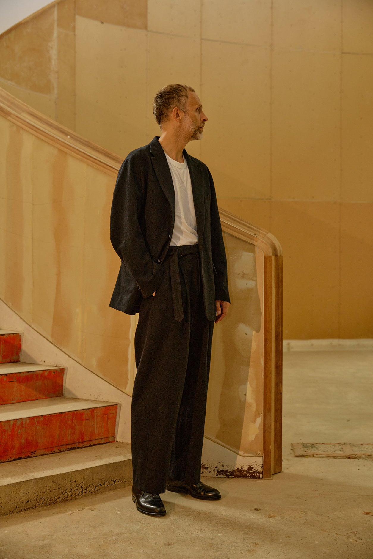 Super140's WOOL SILK NEP OVERSIZED JACKET｜BLACK – Cornier