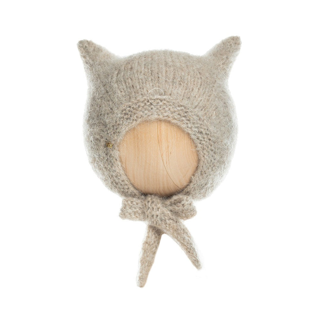 Bambolina】beige kitty キティボンネット 0-6m,6-12m,1-3y