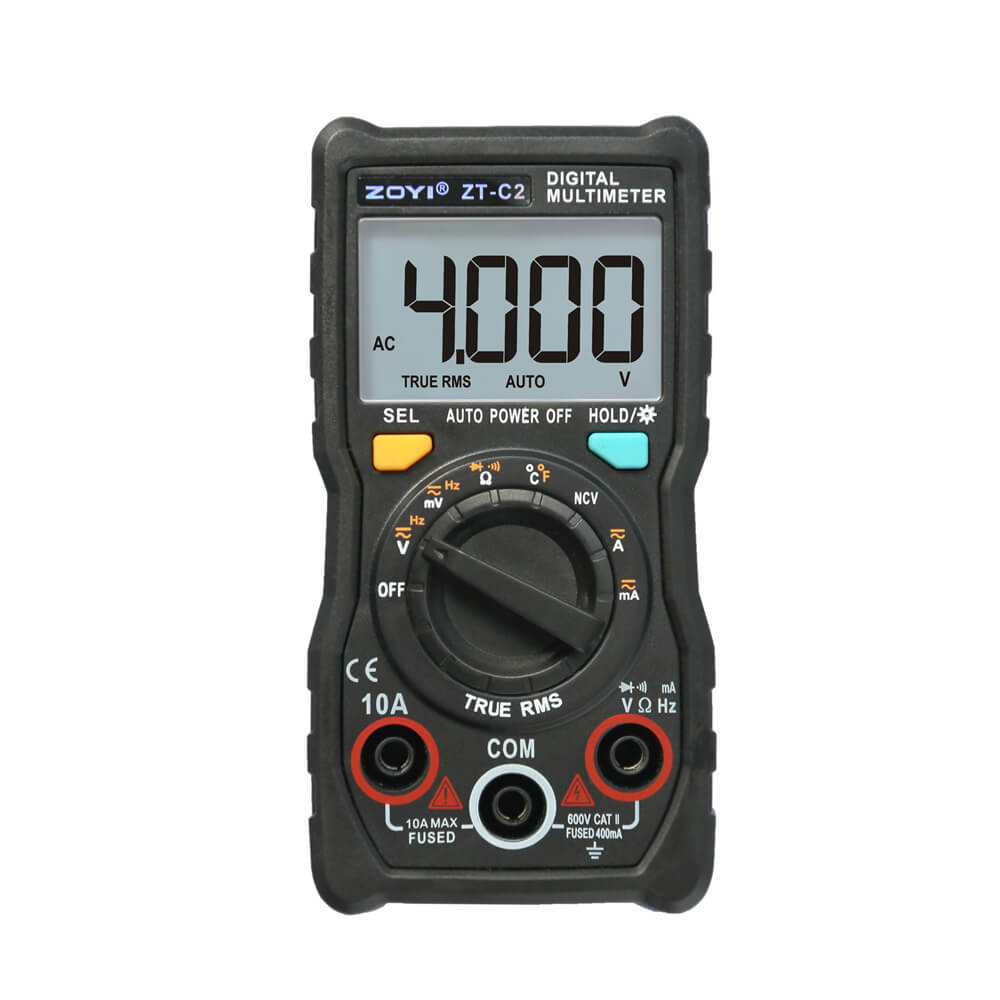 Backlight/Flashlight digital multimeter with 4mF capacitance