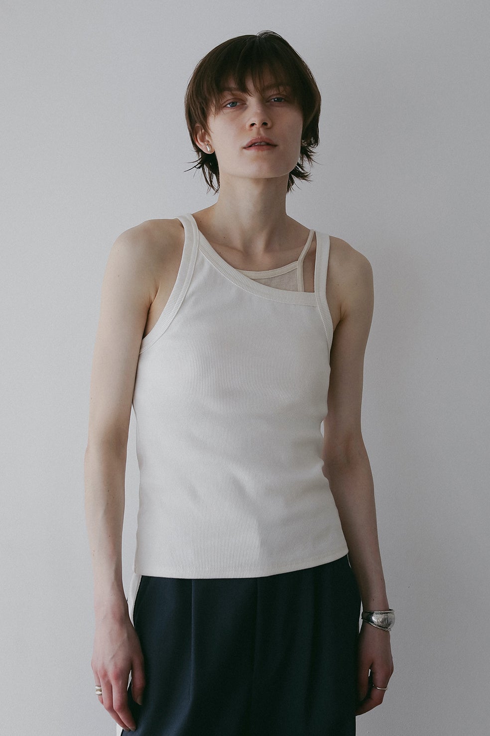 SHEER LAYERED TANK TOP｜TOPS(トップス)｜MANOF OFFICIAL ONLINE STORE