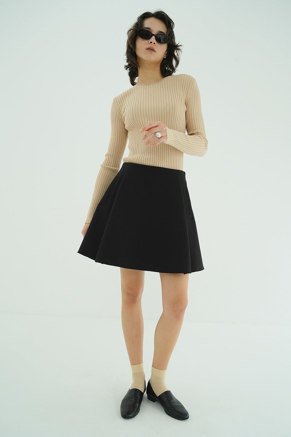 LOW WAIST FLARE MINI SKIRT｜SKIRT/PANTS(スカート/パンツ)｜CLANE